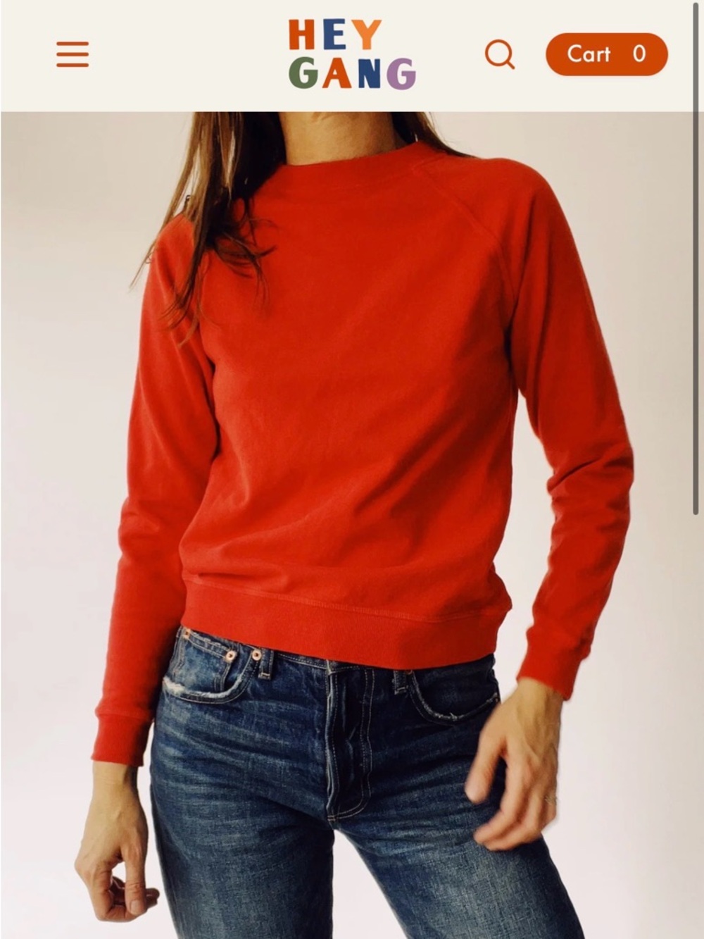 HEY GANG RED CREWNECK SWEATSHIRT